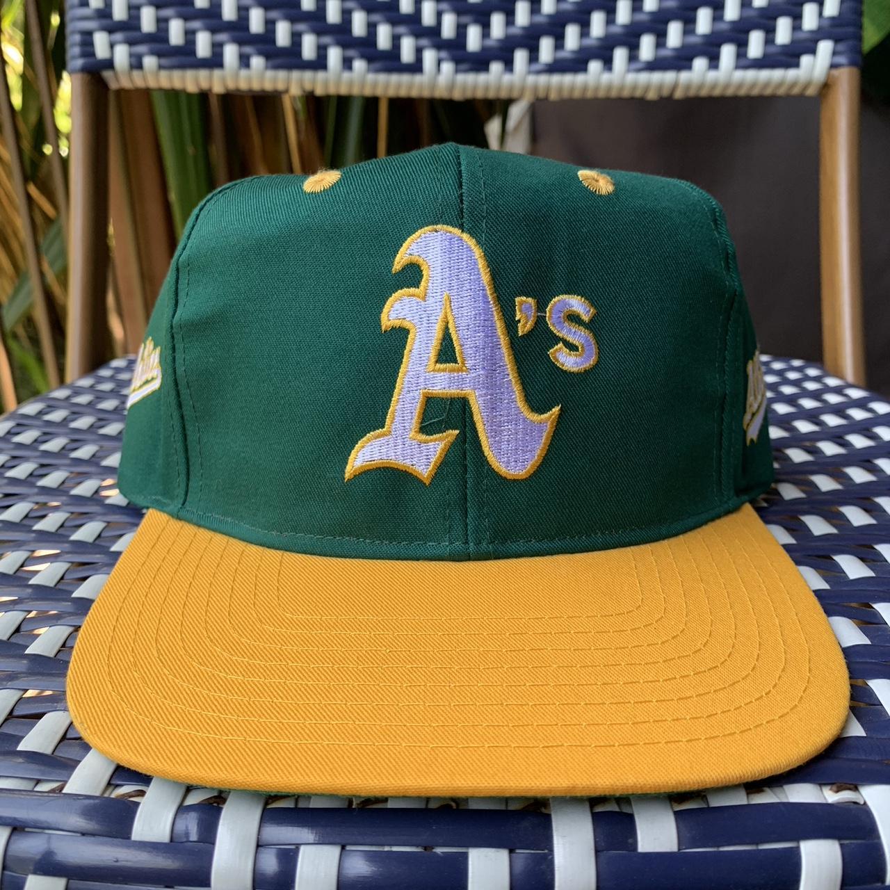 Vintage Oakland A’s SnapBack with embroidered back... - Depop