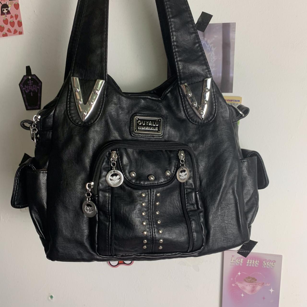 【FAD】Leather bag ★韓国人気★ 追跡付 00S y2k streetwear faux leather pu bag, streetwear | Depop