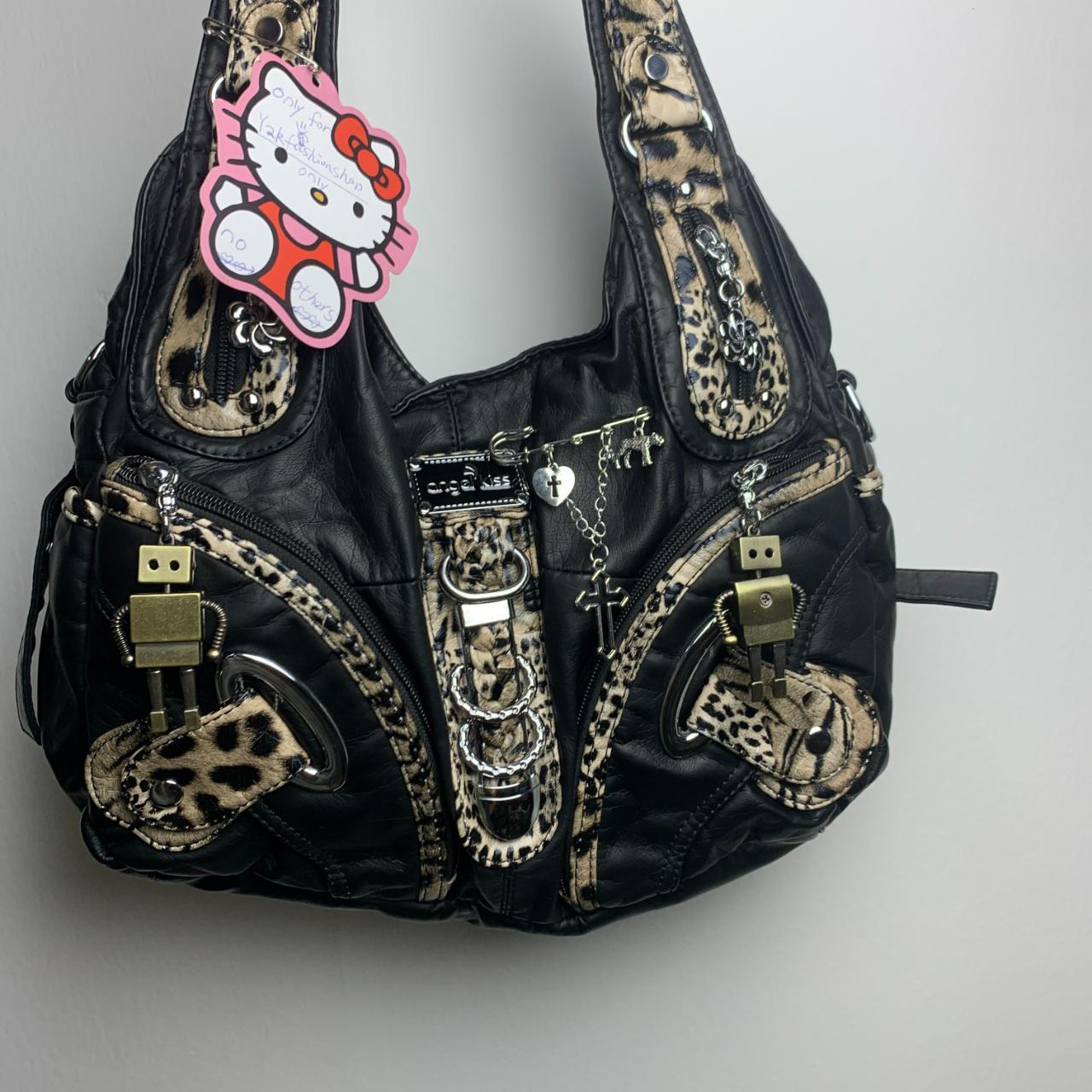 バッグ 00s Y2K handbag grunge punk leather Y2k Women Vintage Grunge Crossbody Bag Motor Punk Messenger