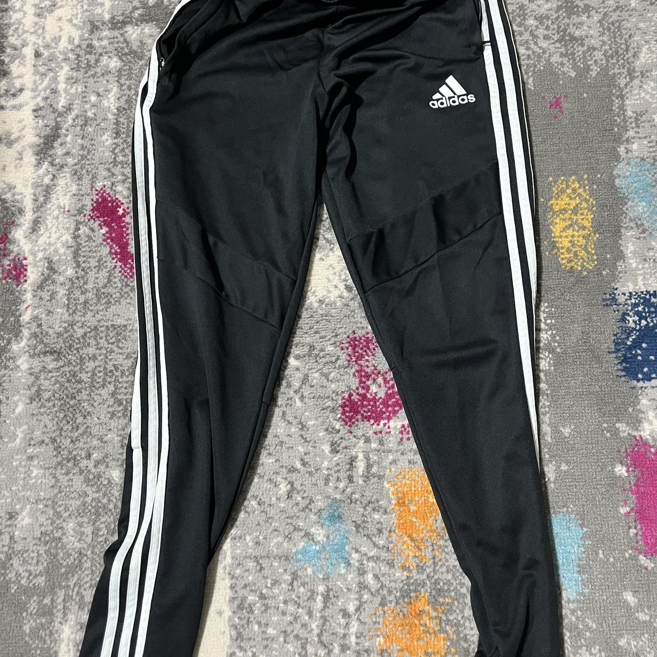 Adidas Men's Black and White Joggers-tracksuits | Depop