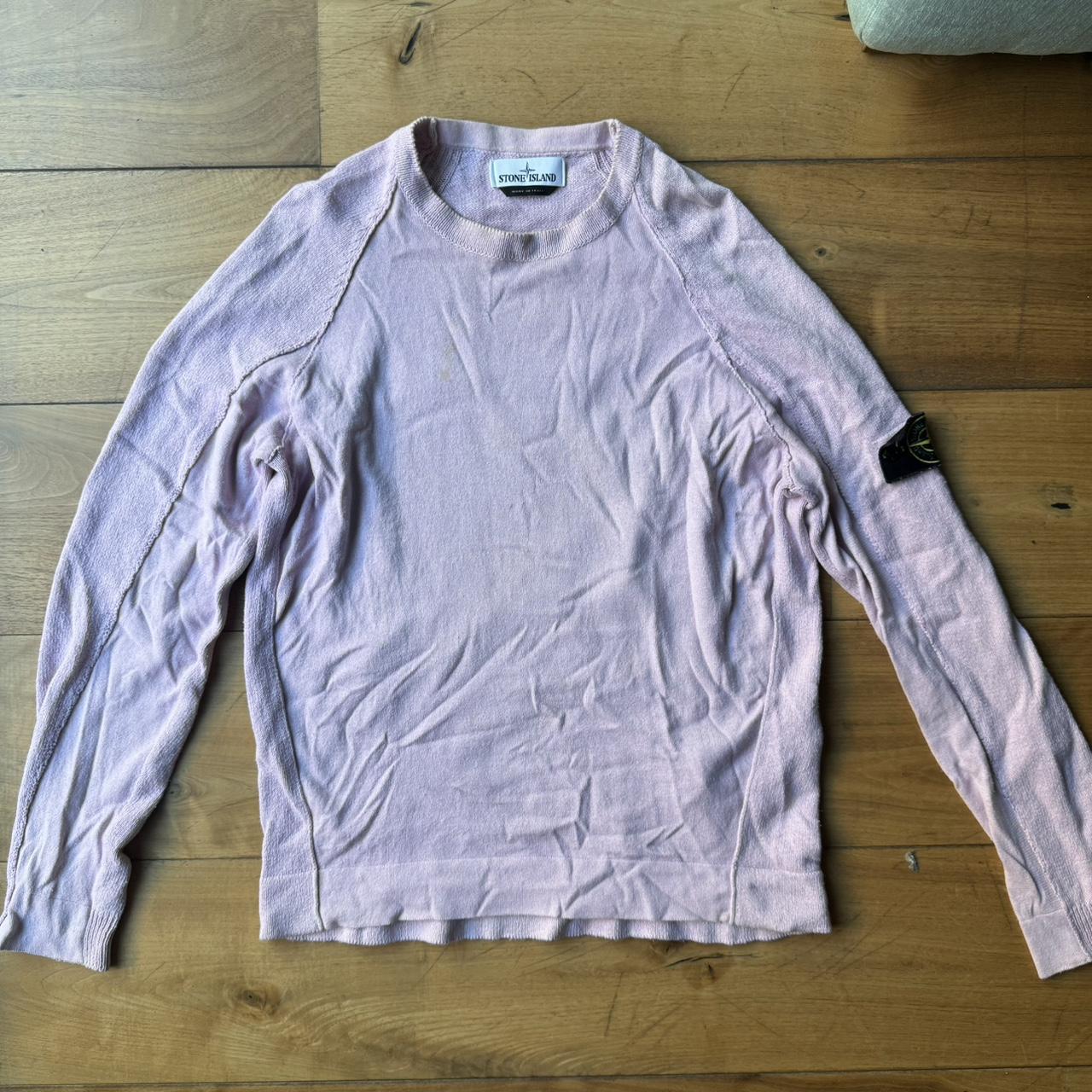 Stone island outlet salmon pink sweatshirt