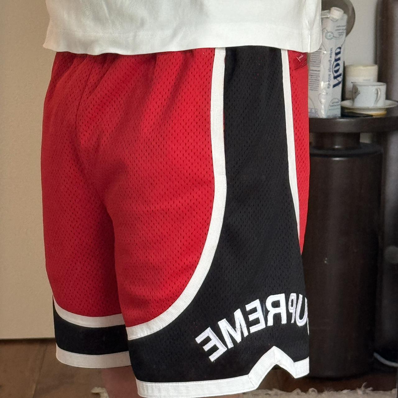 オ*ン様 supreme curve basketball short supreme curve red basketball shorts | Depop