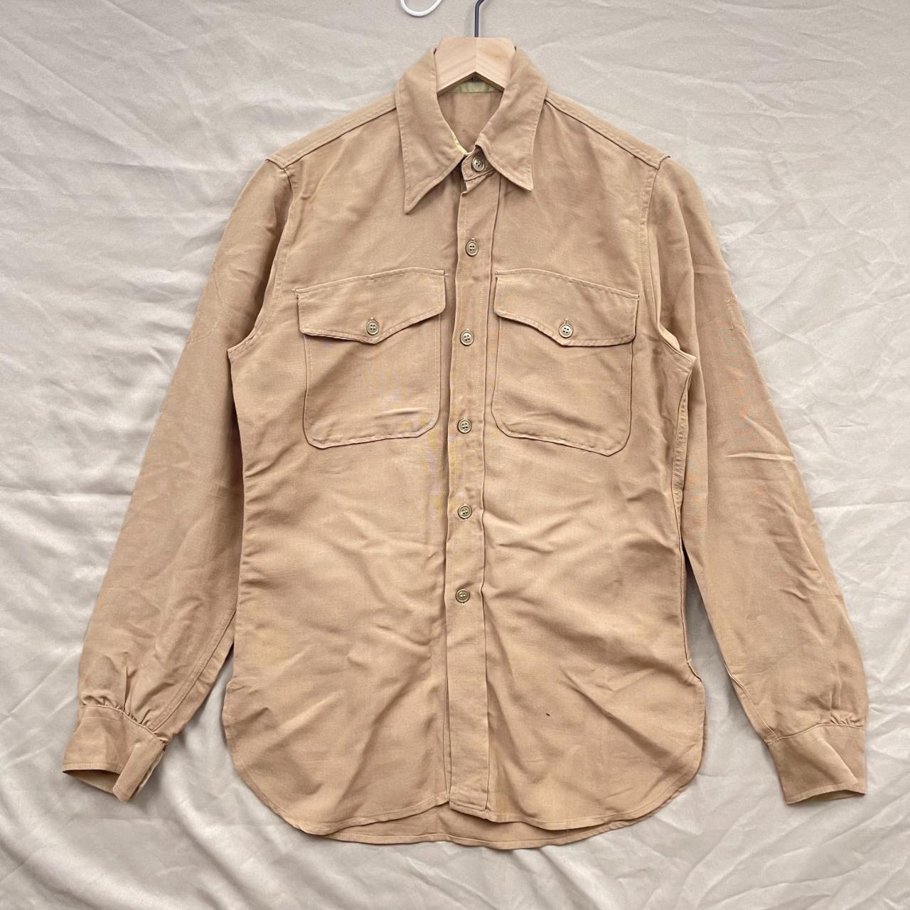 Men's Khaki and Tan Shirt | Depop