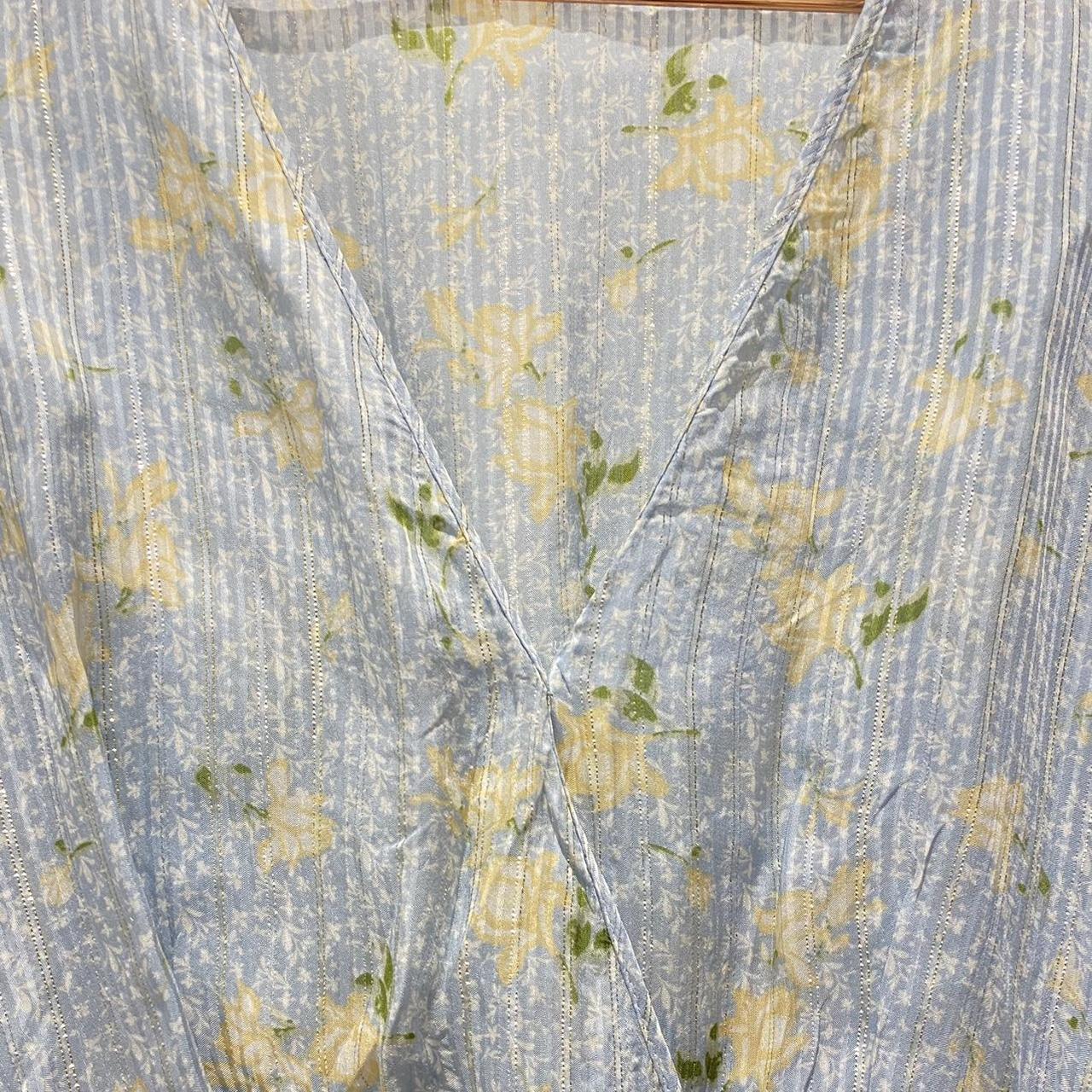 coquette baby blue zara low cut vneck peplum blouse... Depop