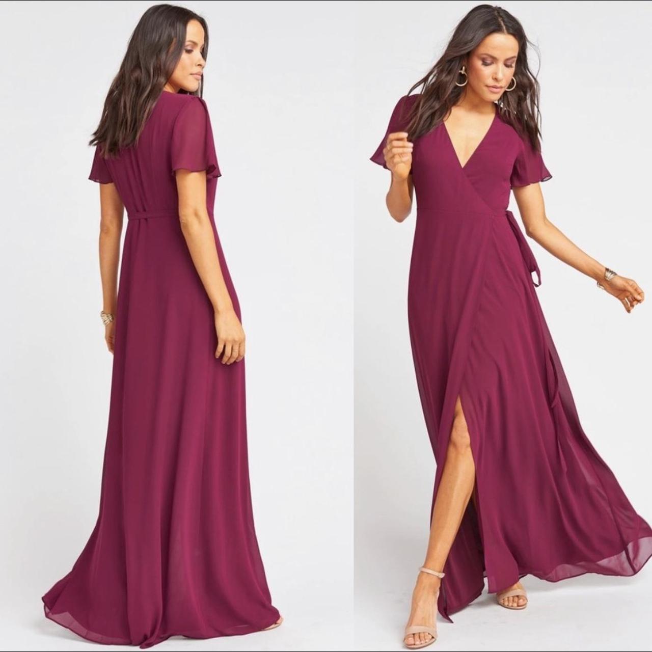 Show me store your MUMU burgundy maxi dress