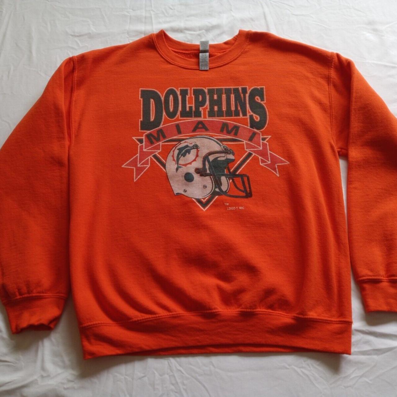 Vintage Miami Dolphins Sweater Extra Large Pullover Crewneck AOP