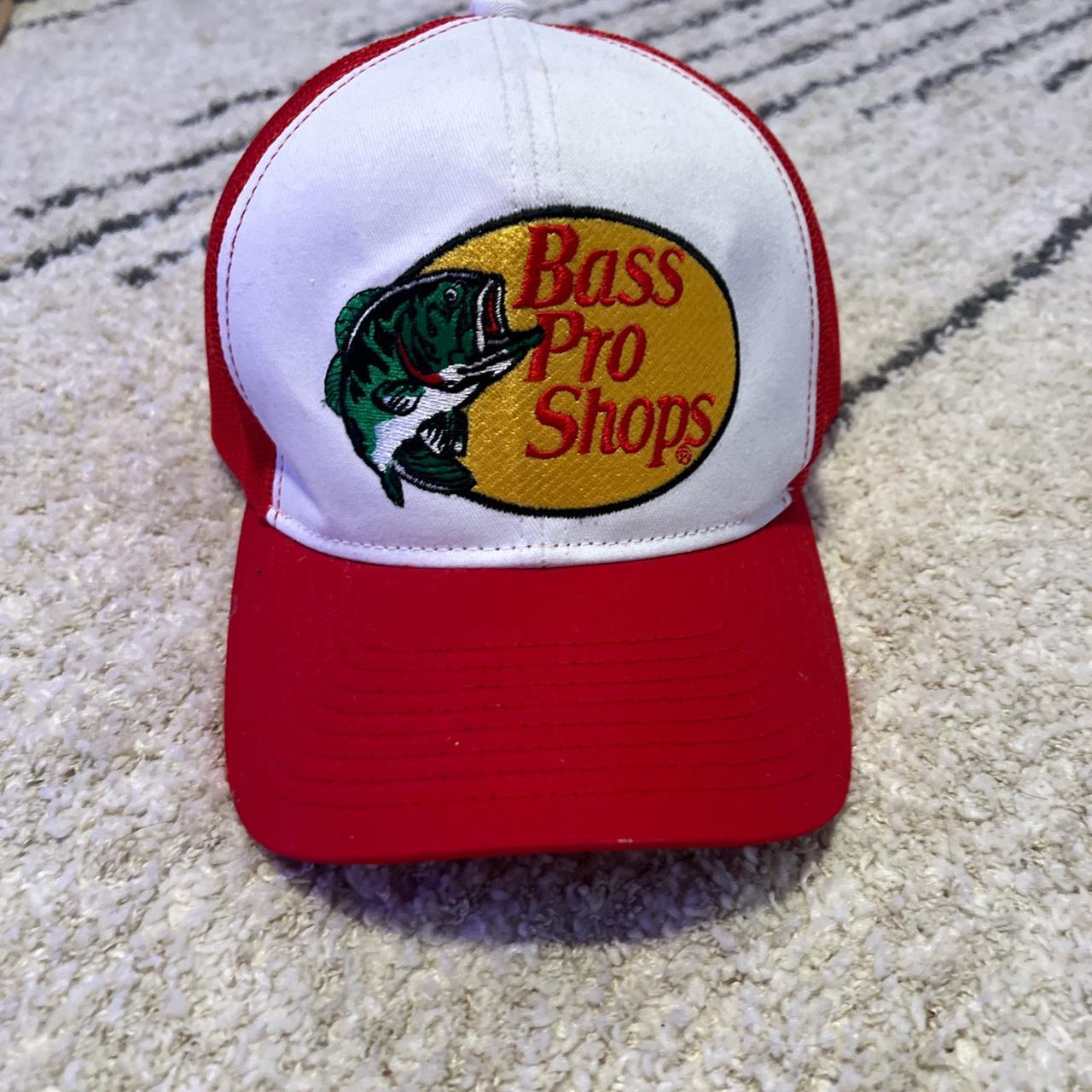 Red White Bass Pro Shop Hat Fits All Paypal Only Depop 8827