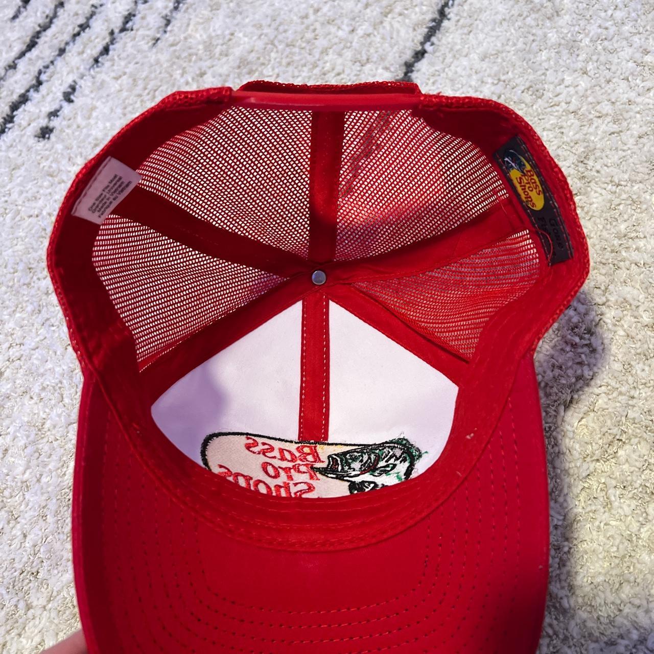 Red White Bass Pro Shop Hat Fits All Paypal Only Depop 1244