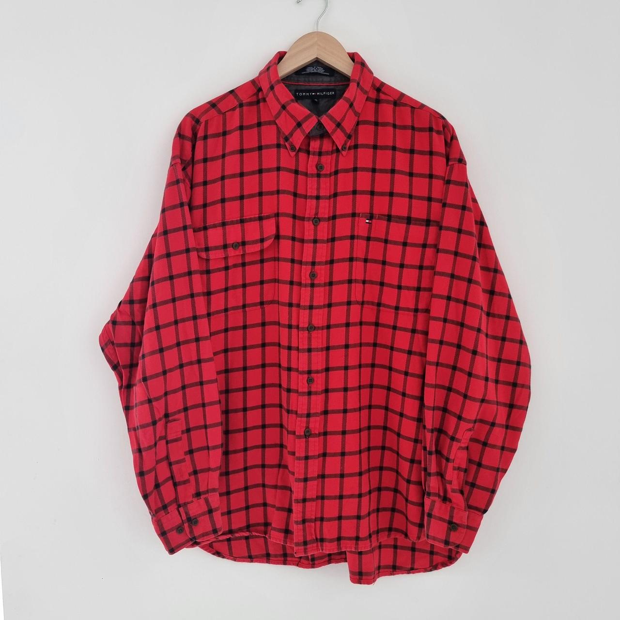 Tommy Hilfiger Men's Red Shirt | Depop