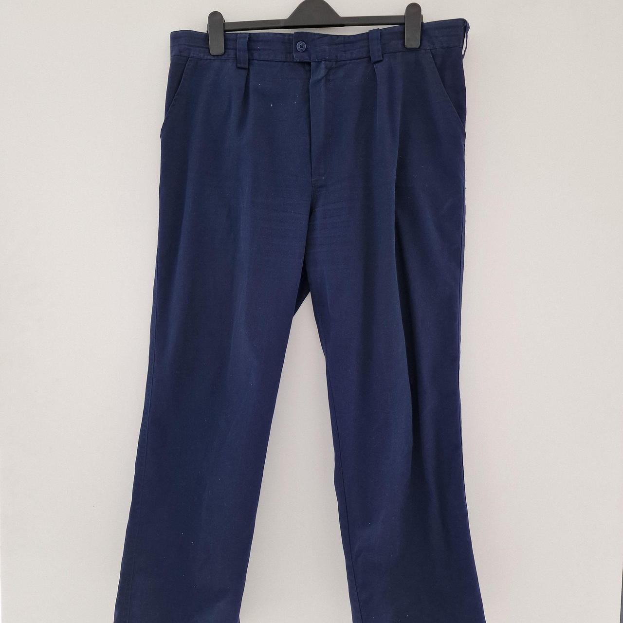 Dickies Chino Trousers 40R Navy Cotton Blend... - Depop