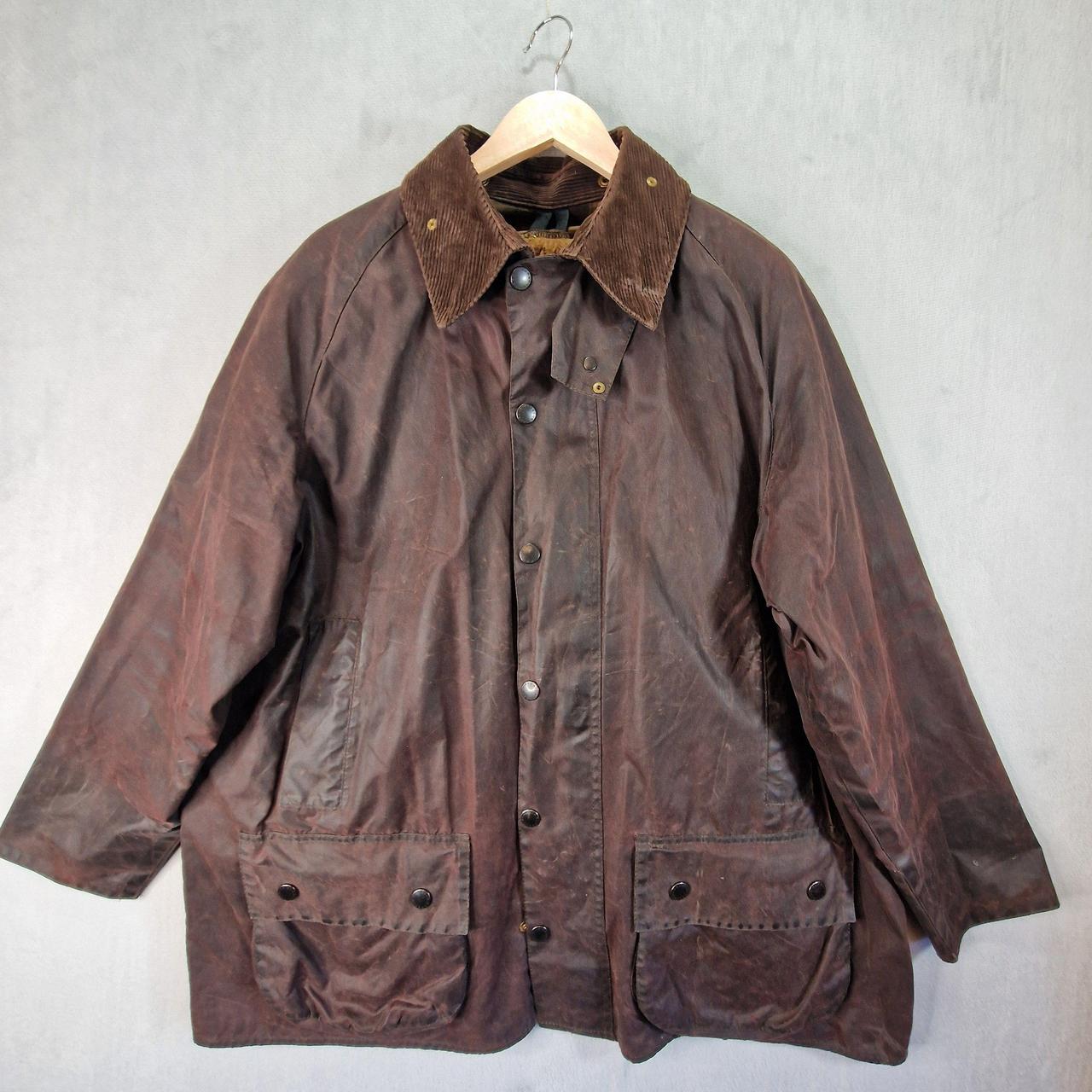 Vintage Barbour Wax Jacket A190 Beaufort C48 / 122CM... - Depop