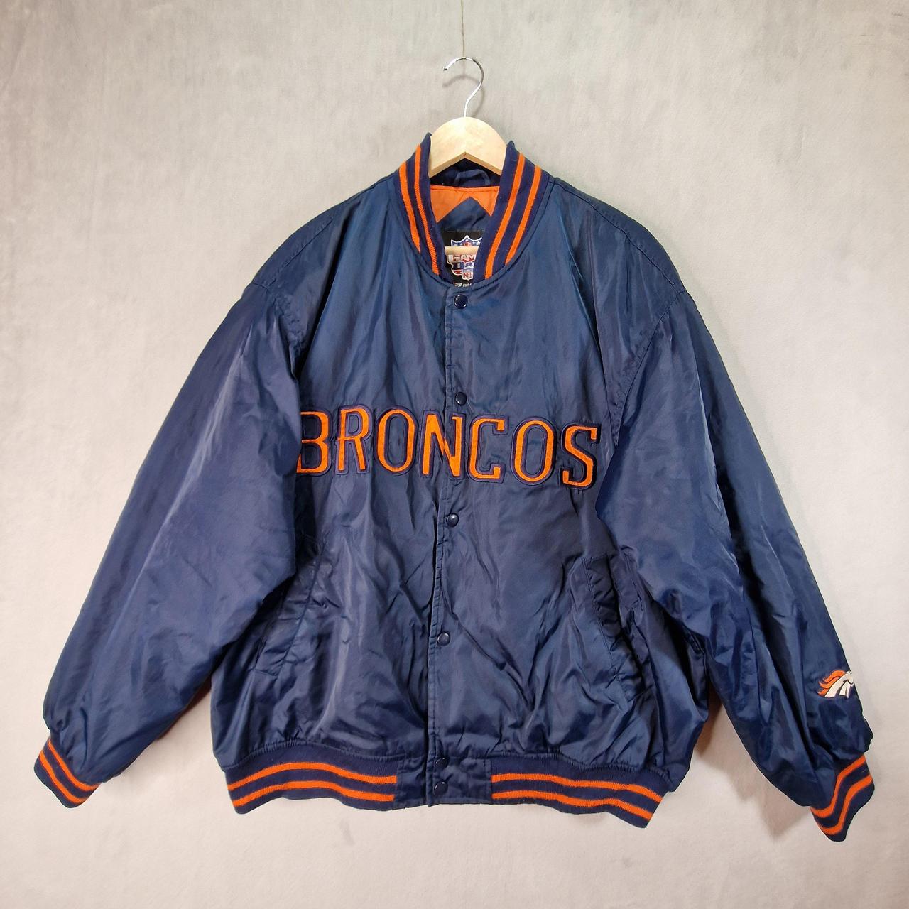 Vintage Denver Broncos Bomber Jacket Mens Large Depop