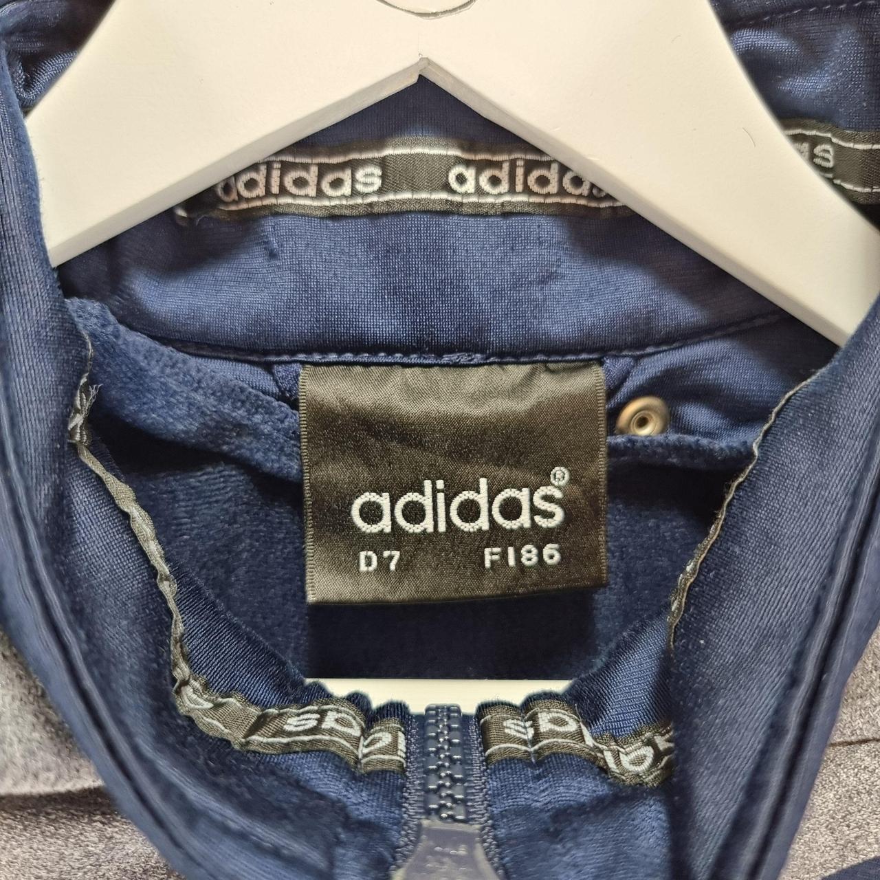 Adidas Track Jacket Mens XL Vintage 90s Blue Short | Depop