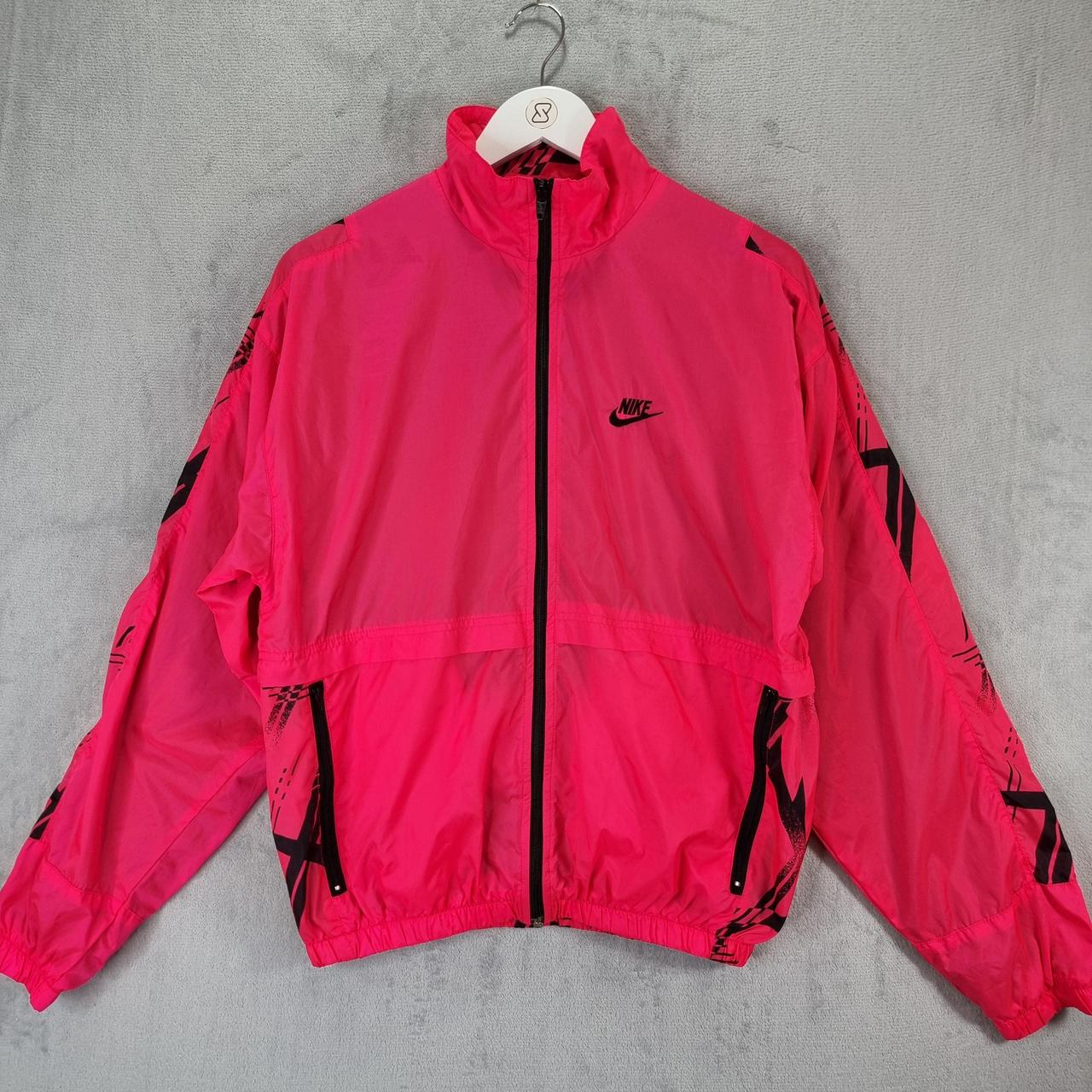 Nike Jacket Womens Small Neon Pink Vintage 90s Shell. Depop