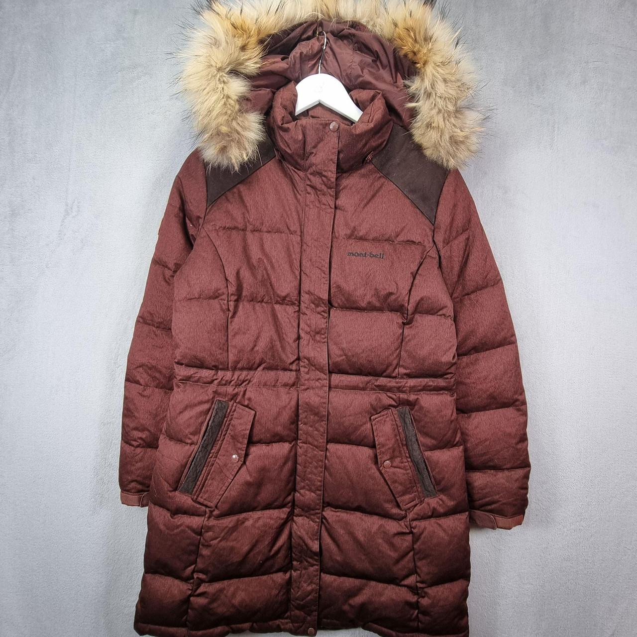 Montbell Jacket Womens Large Maroon Red Depop