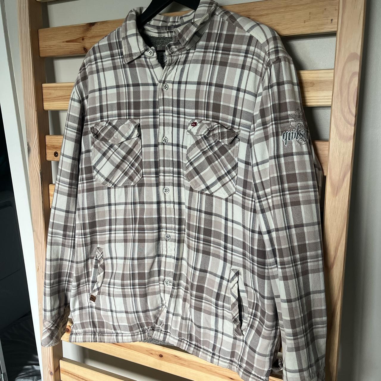 Vintage Y2K QuickSilver Sherpa Lined Button Up Depop