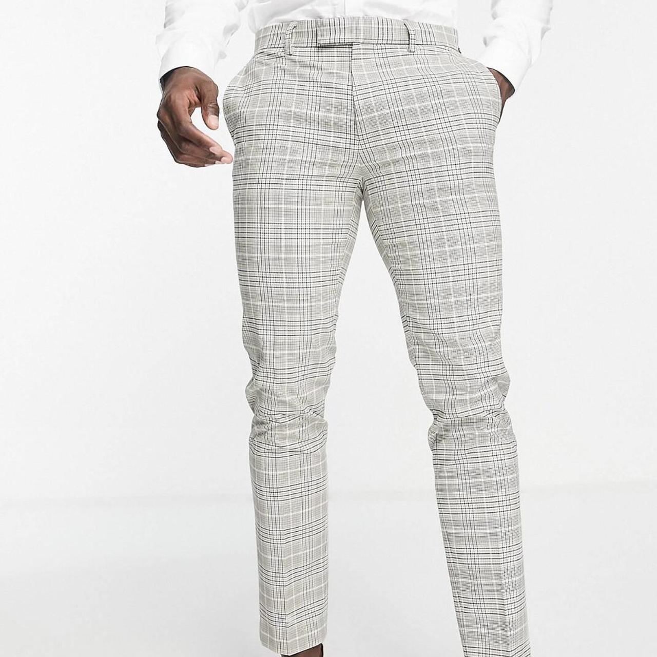 River Island slim smart trouser in brown heritage check | £17.50 | Grazia