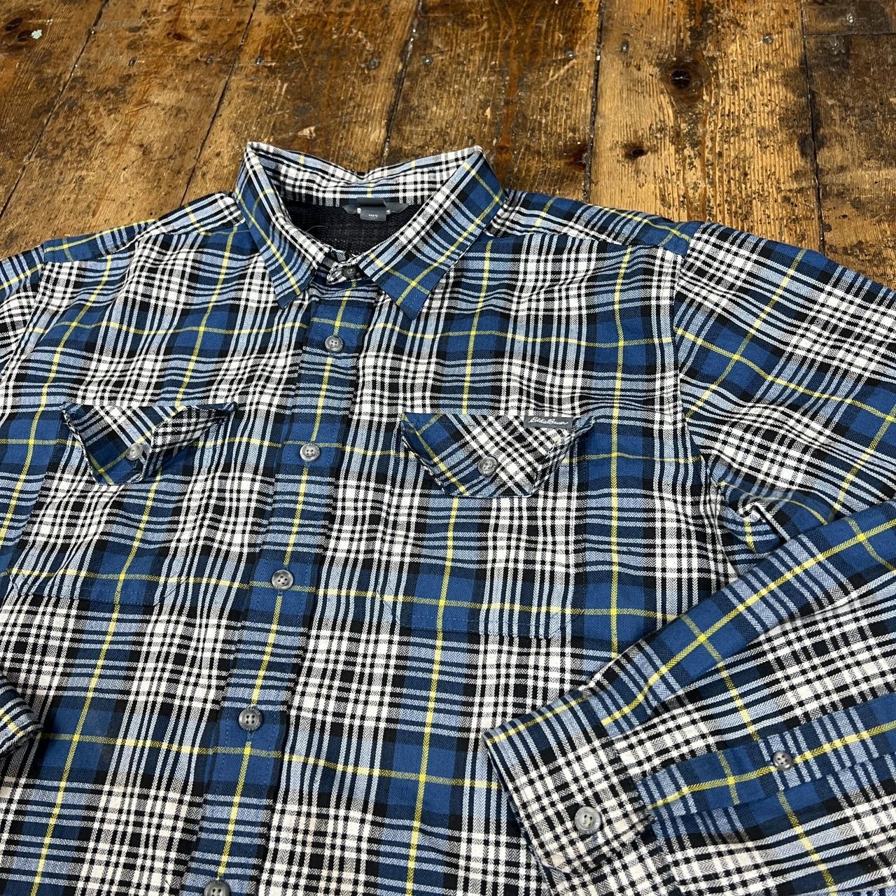 Eddie Bauer Check Shirt Eddie Bauer Blue and White... Depop