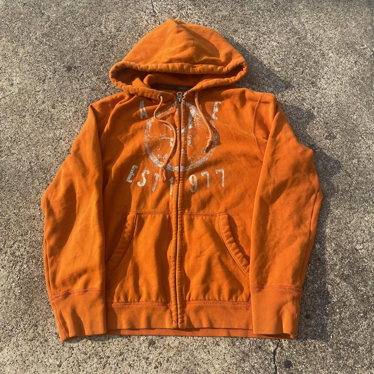 American Eagle Outfitters Men's Orange Hoodie | Depop