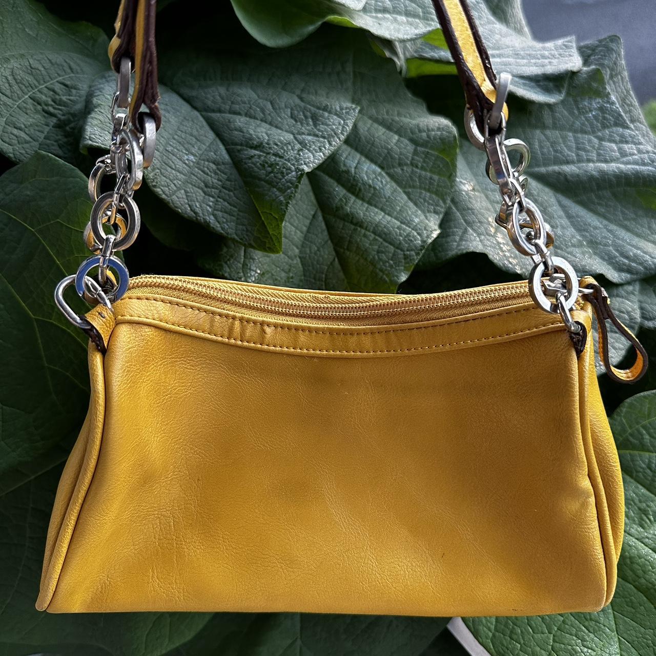 Vintage Barneys mustard colored leather purse. Depop