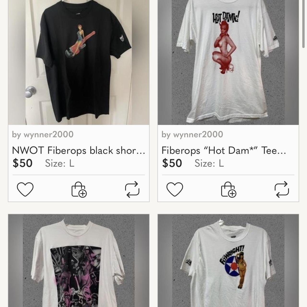 Streetwear Fiberops And Hellz Tee shirts size Large... - Depop