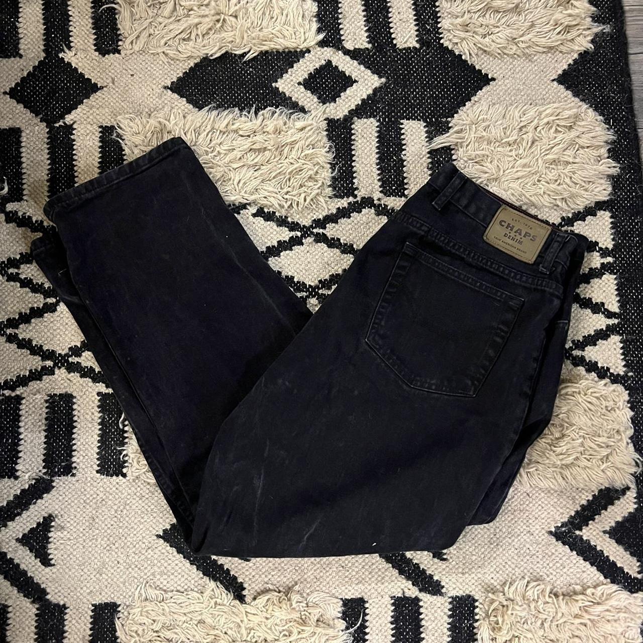 Chaps Men's Black Jeans Depop