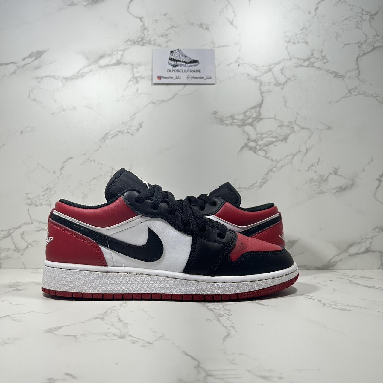 Air Jordan 1 Low Bred Toe Gs Size 5y 