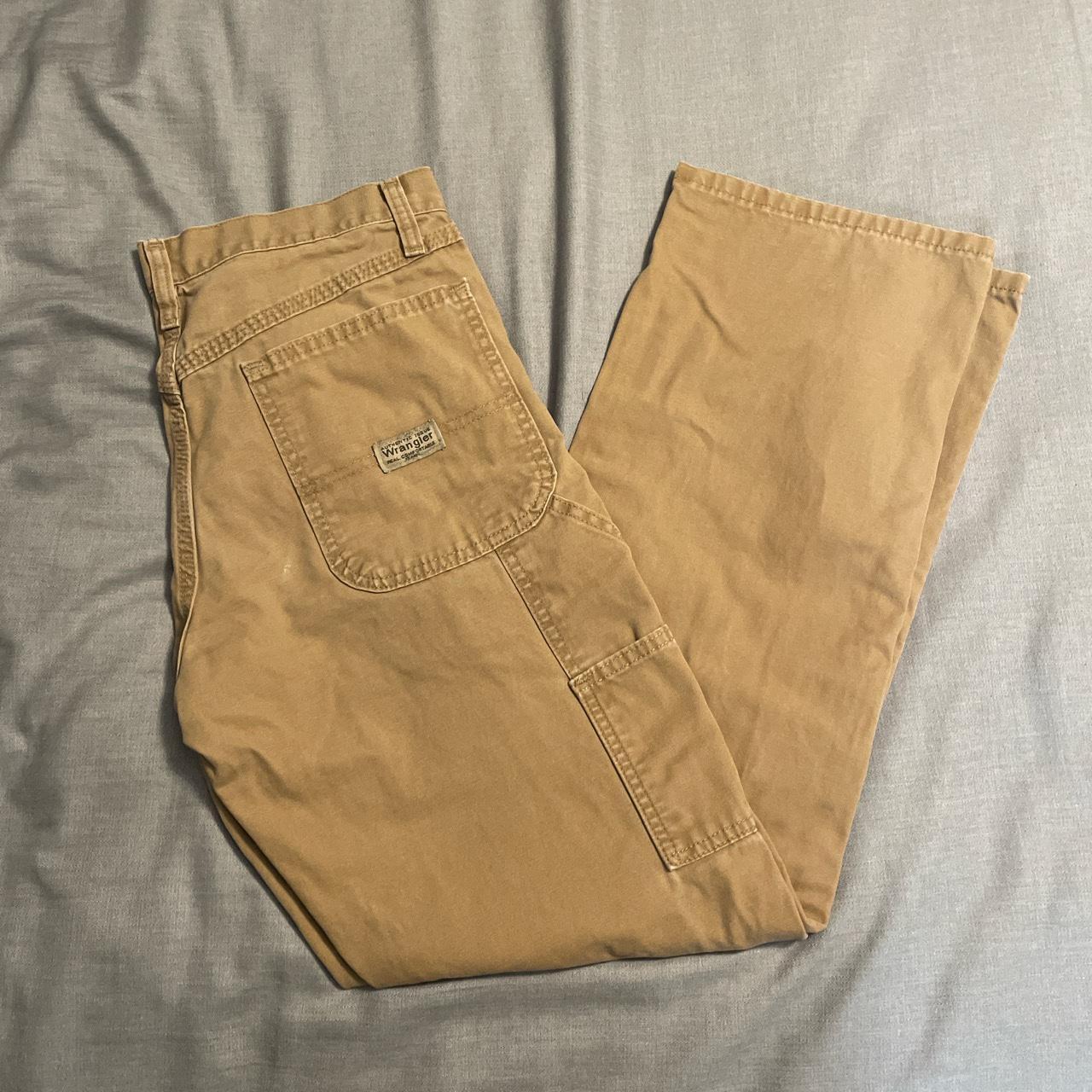 Tan Wrangler Carpenter Pant 30x32 Perfect... - Depop