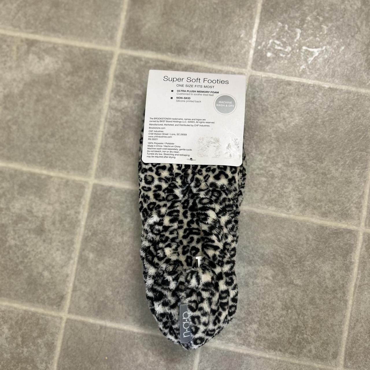 Super soft memory foam cheetah print footies. Brand