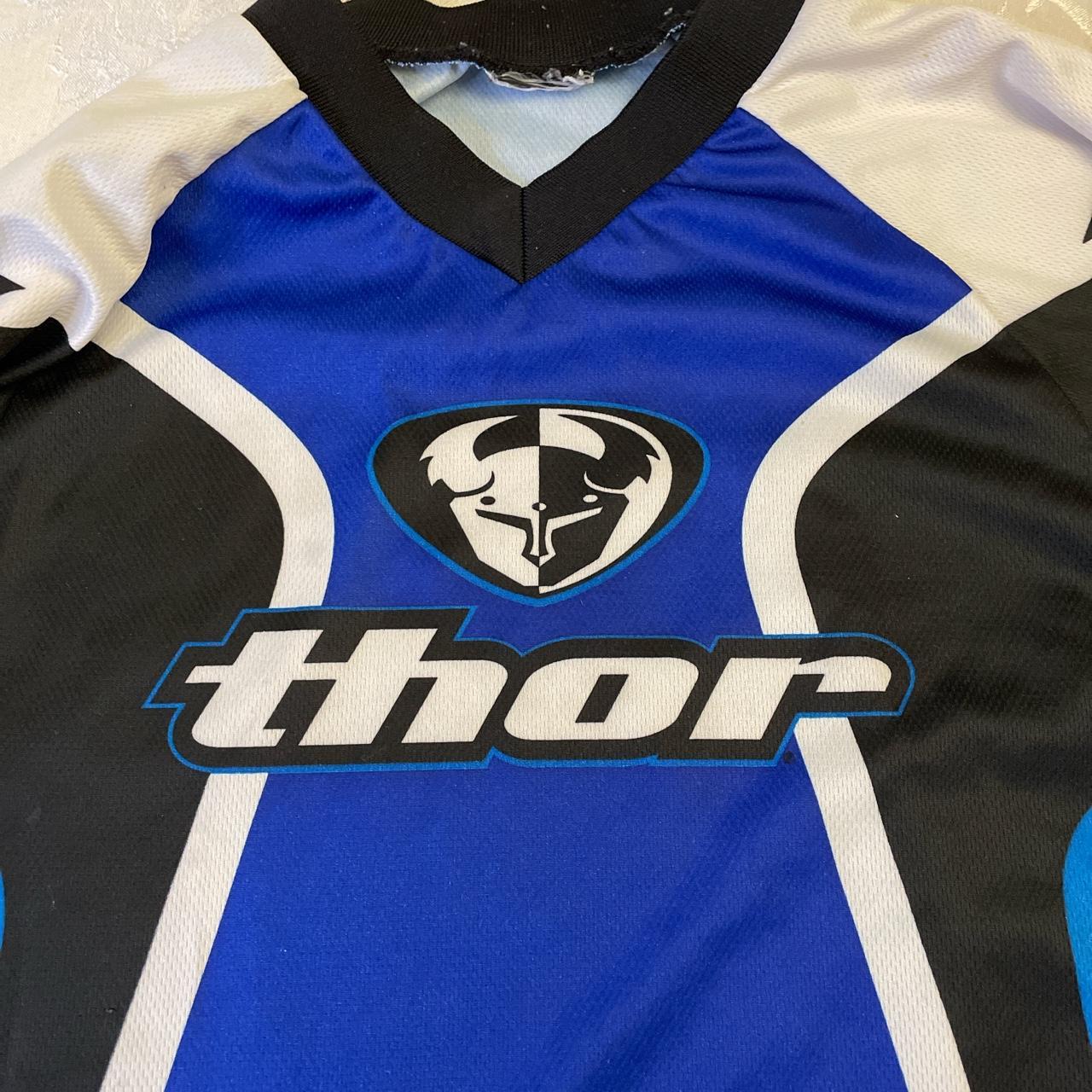 THOR Ph4se MX Motocross Jersey, Blue/White, XS (4-5)