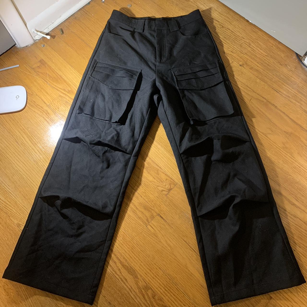 flared-japanese-cargo-pants-30x34-missing-a-depop