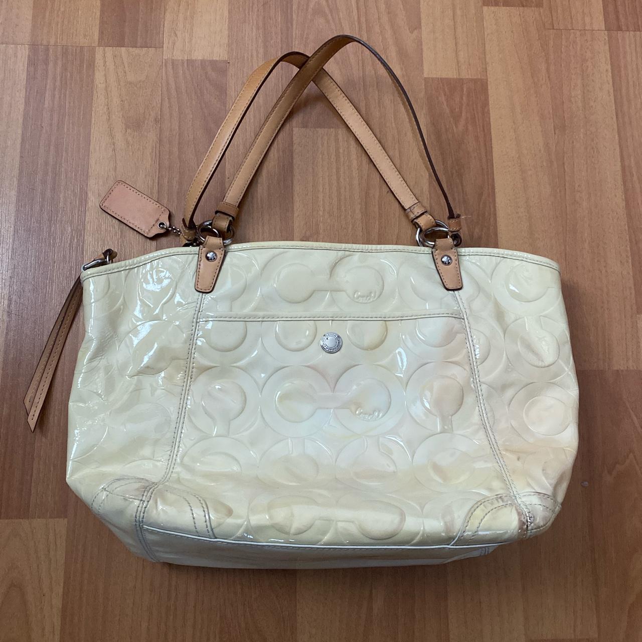 Coach patent leather on sale tote