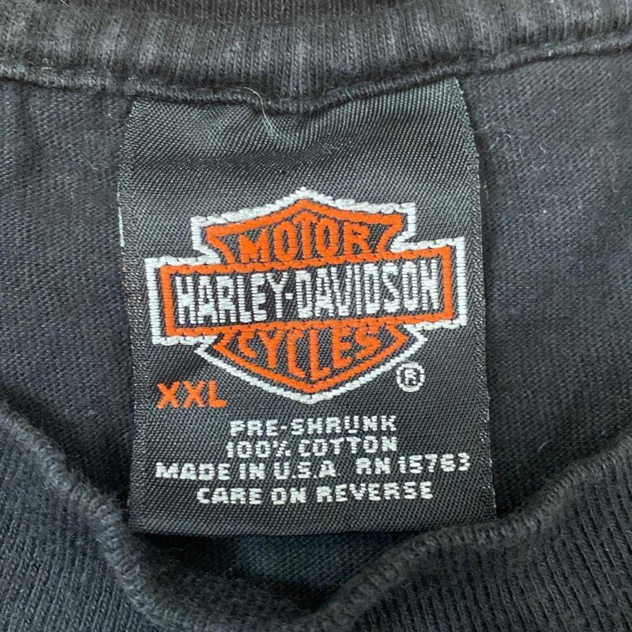 Vintage HARLEY DAVIDSON Black Hanes Beefy Short Sleeve T Shirt Size XL  RN#15763