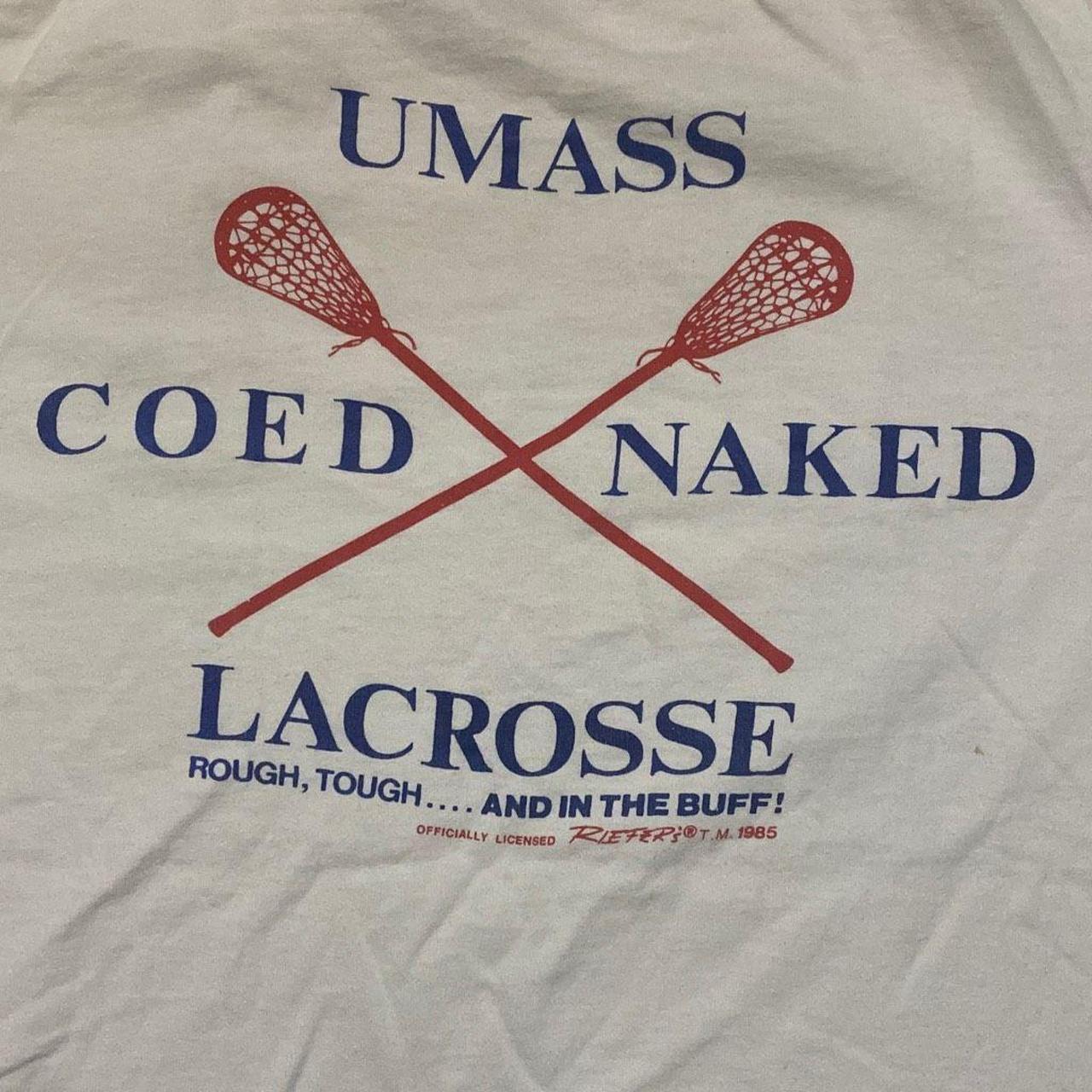 Vintage 1985 Riefer’s UMASS Coed Naked Lacrosse... - Depop