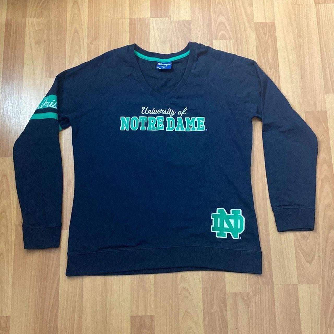 Notre dame hot sale green sweatshirt