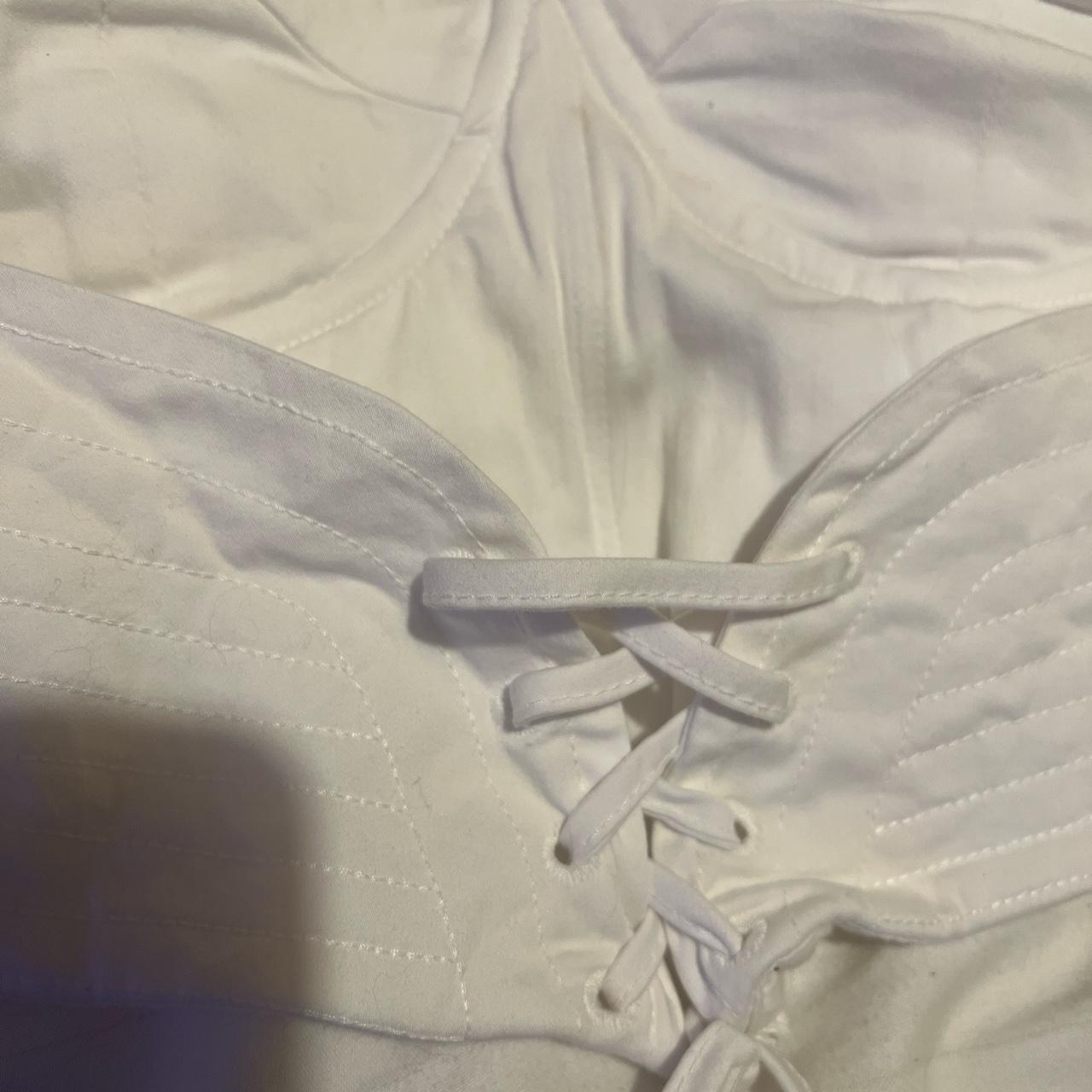 Zara Women's White Corset Depop