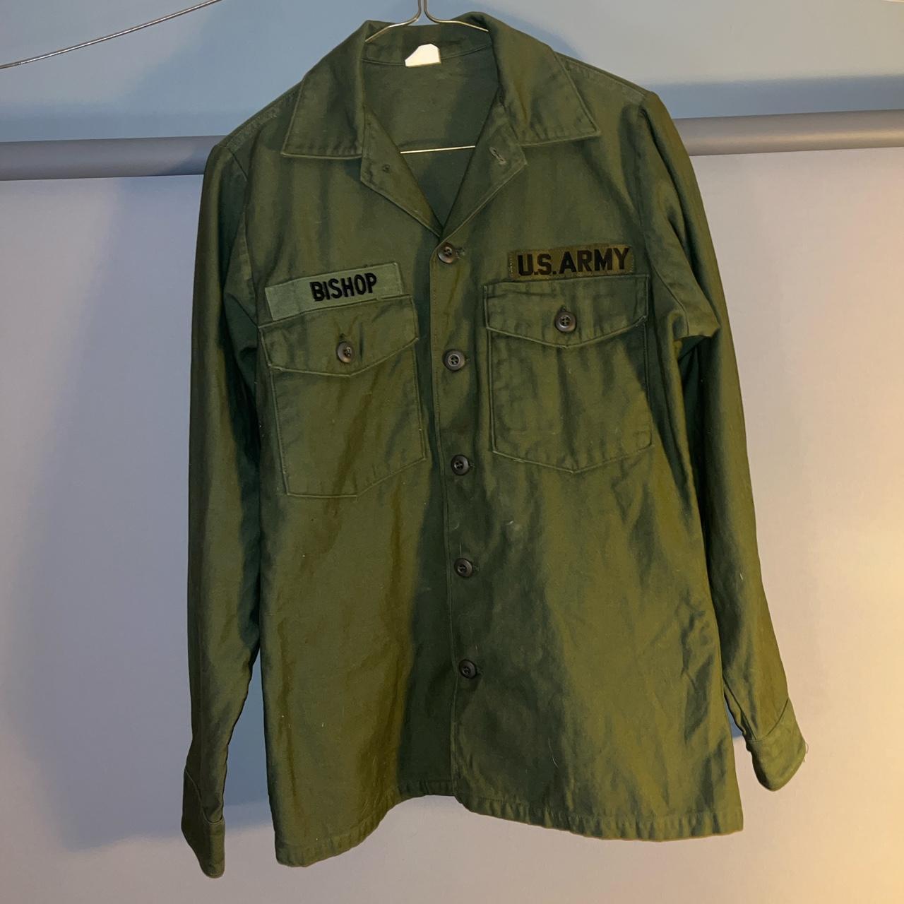 U.S. Army OG-107 3rd pattern jacket 1964 vietnam war... - Depop