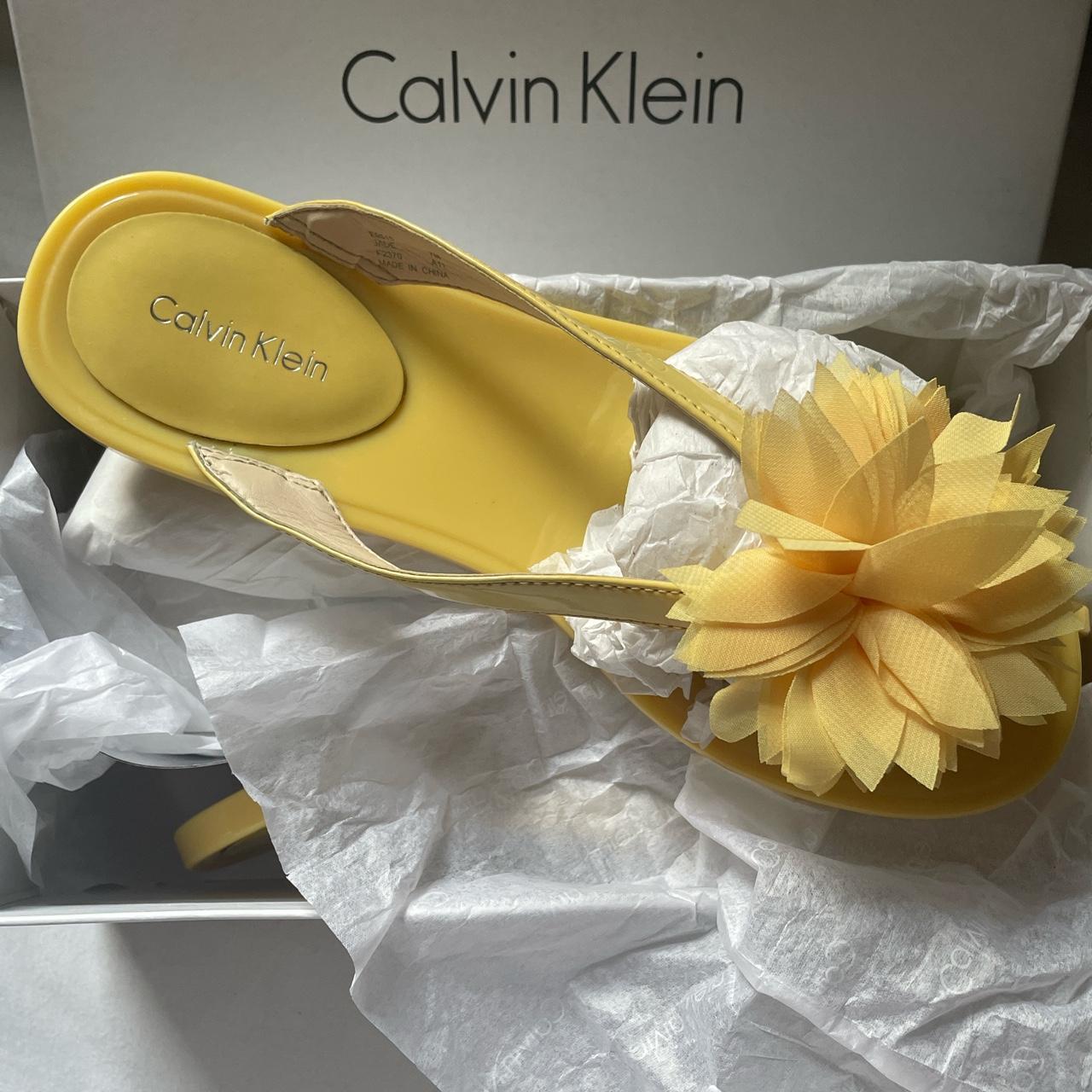 Calvin klein deals yellow sandals