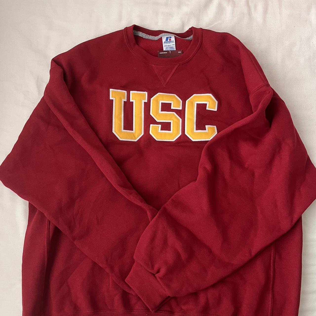 XXL russell athletic cardinal usc crewneck sweater... - Depop