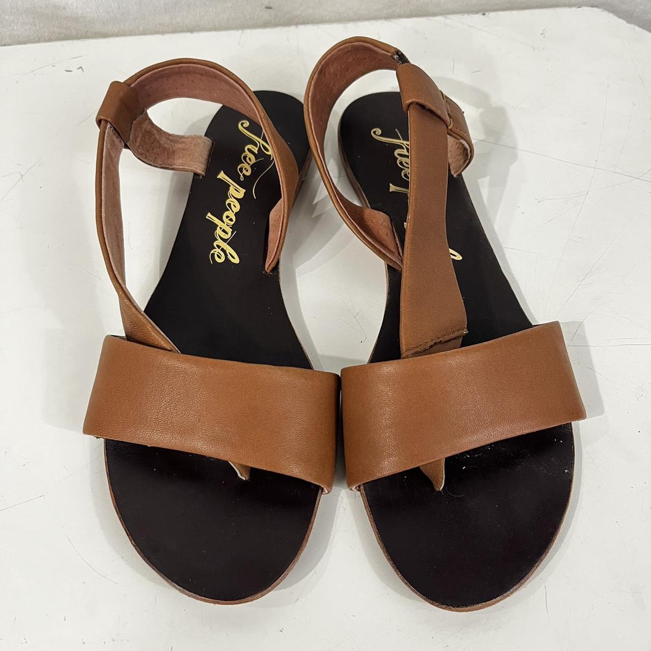 Free People Women's Tan Sandals Depop