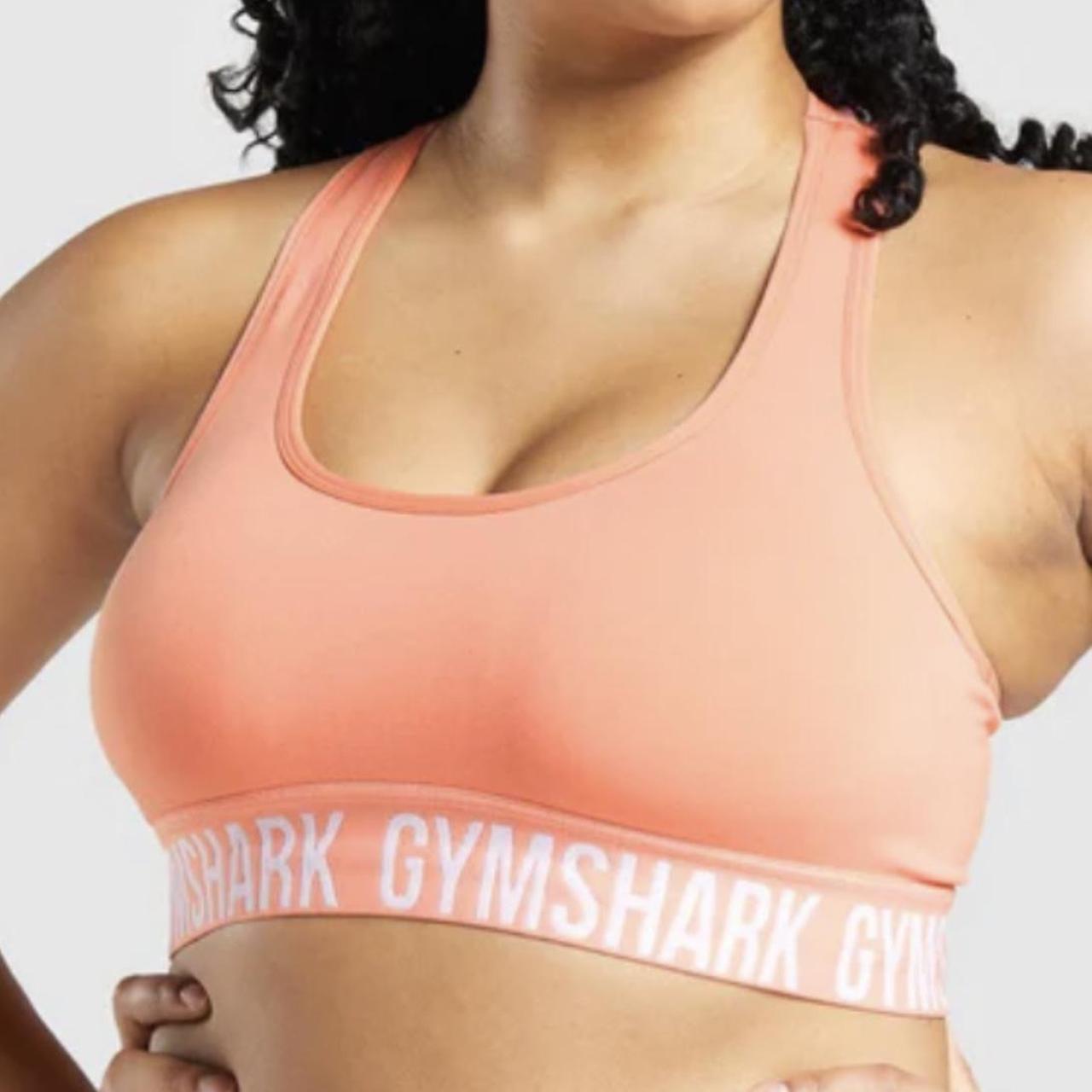 Gymshark Women's Orange Bra Depop