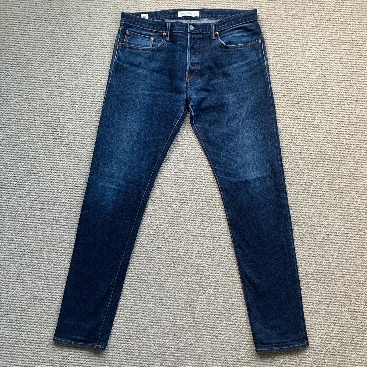 Gap Men's Navy and Blue Jeans | Depop