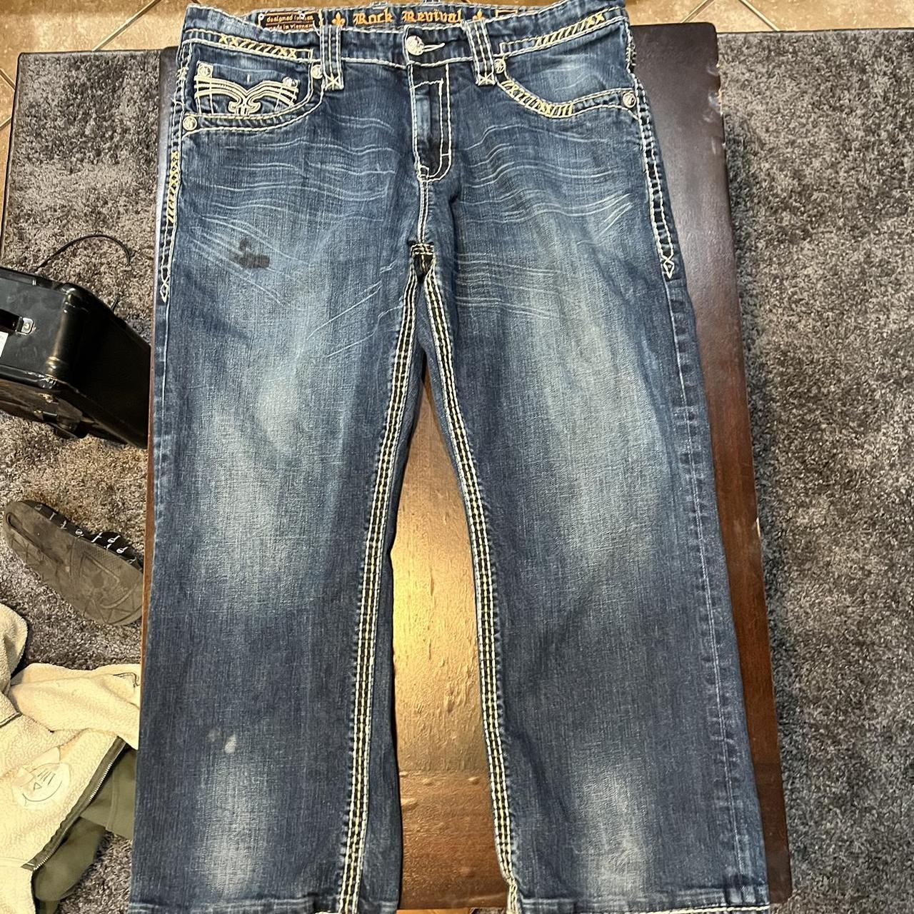 Baggy Rock revival jeans Baggy fit size 38 Leg... - Depop