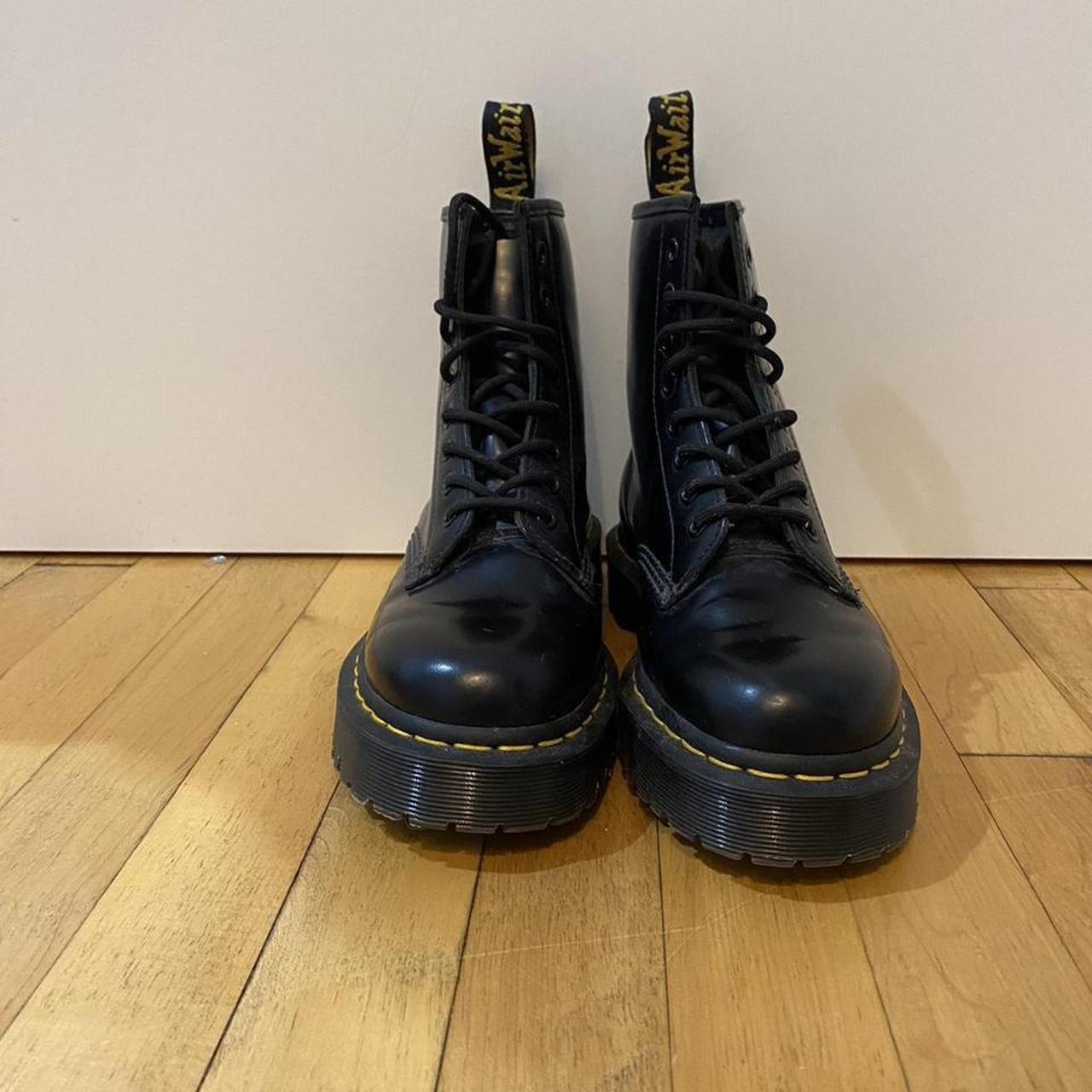 DR. MARTENS 460 BEX SMOOTH LEATHER PLATFORM... - Depop