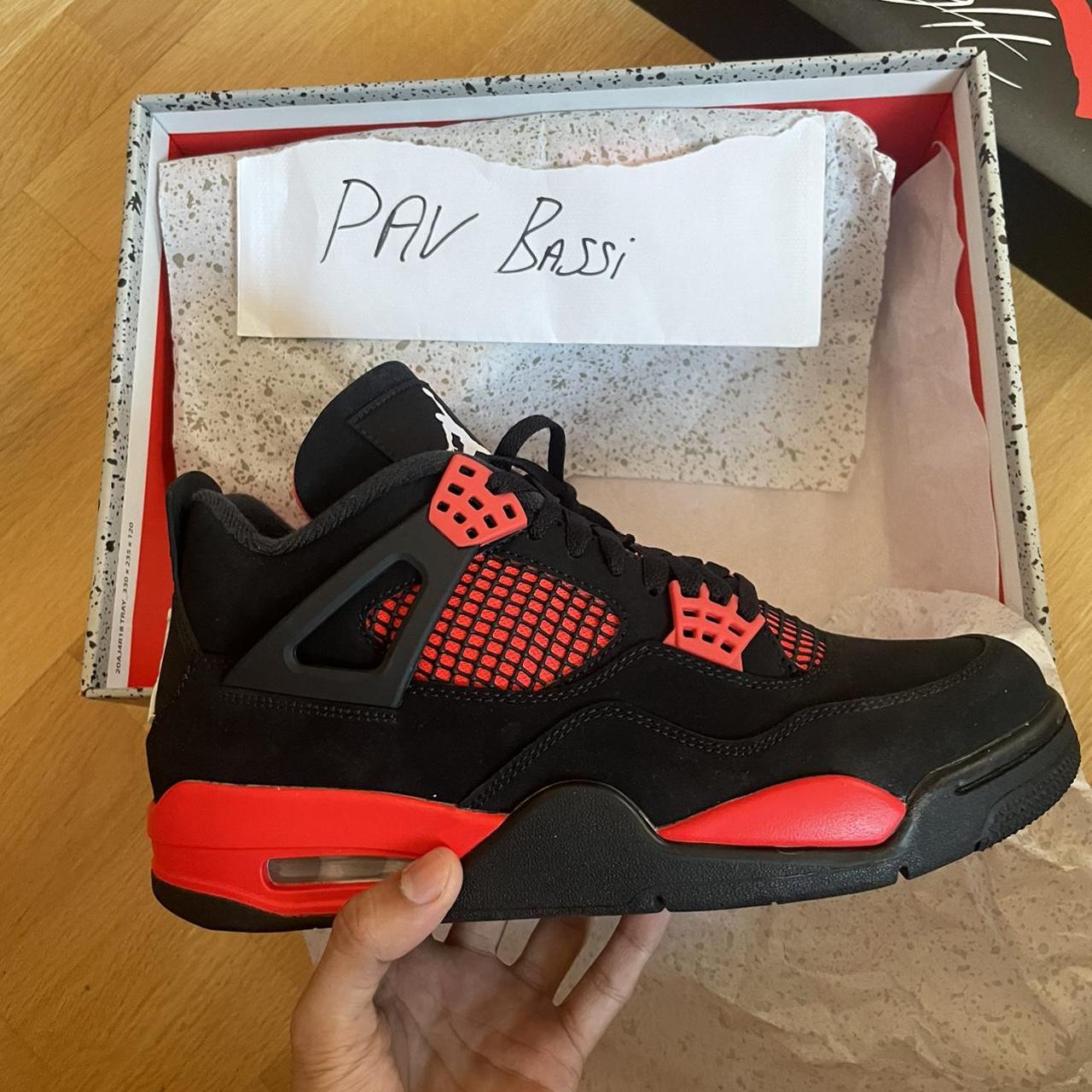 JORDAN 4 RED THUNDER UK 7 DEADSTOCK NEXT DAY... - Depop