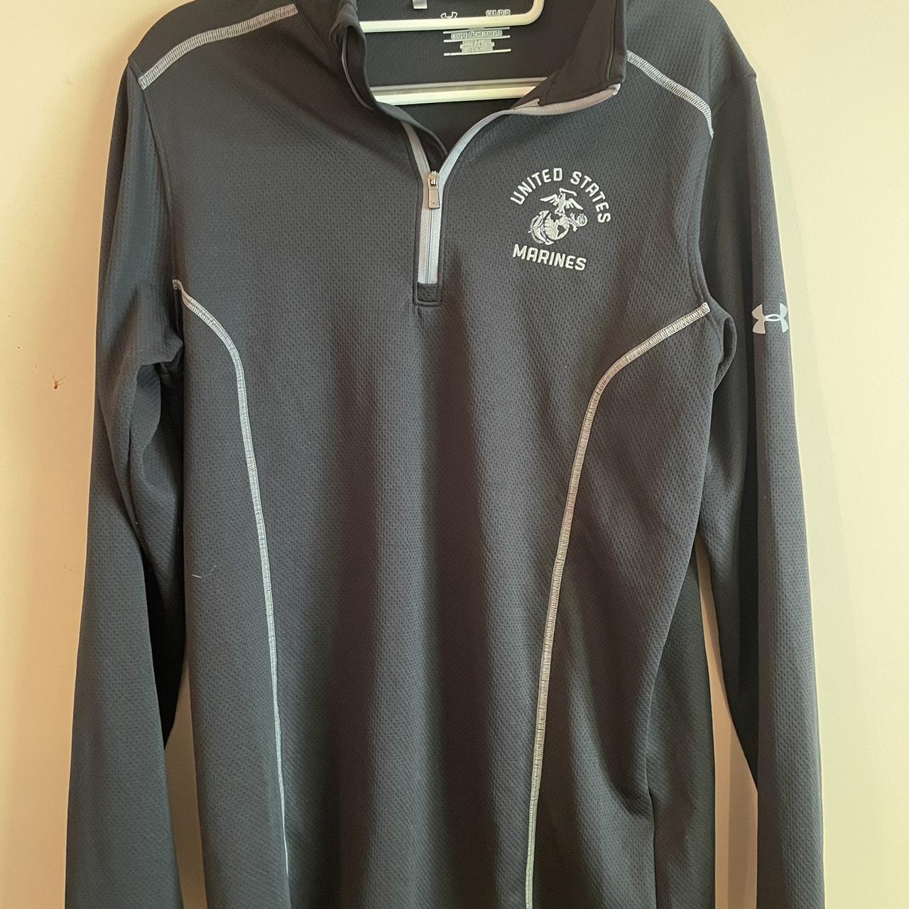 Mens Small Under Armor US Marines Athletic Quarter Zip - Depop