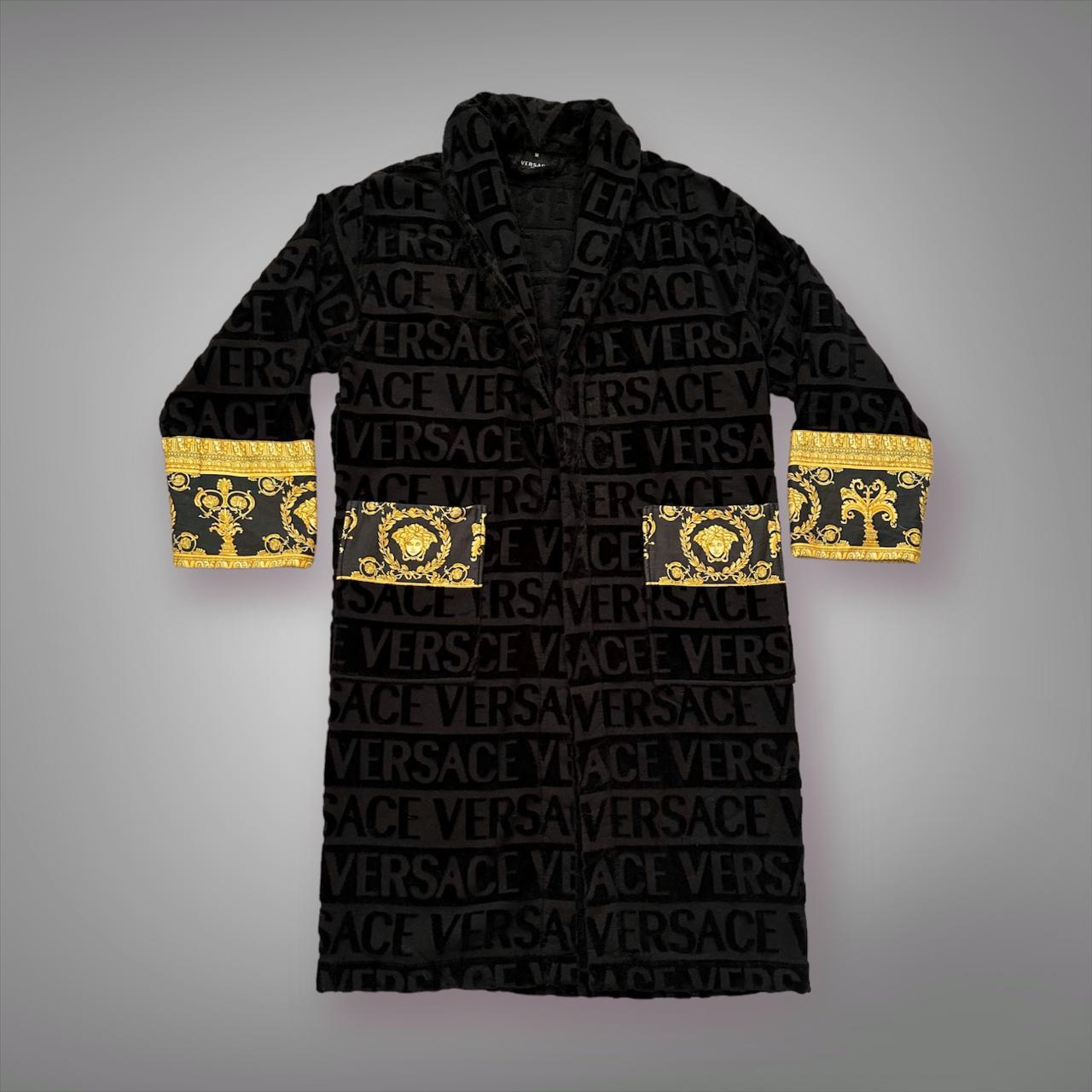 Versace Men's Black Robe | Depop