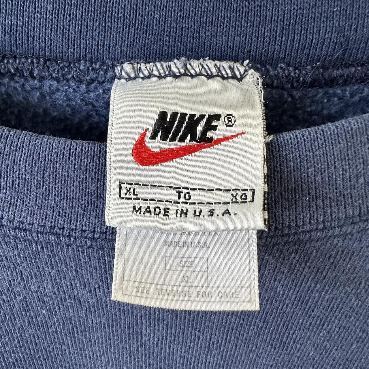 vintage navy center swoosh nike cleveland indians - Depop