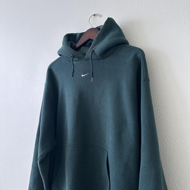 nike center swoosh hoodie green