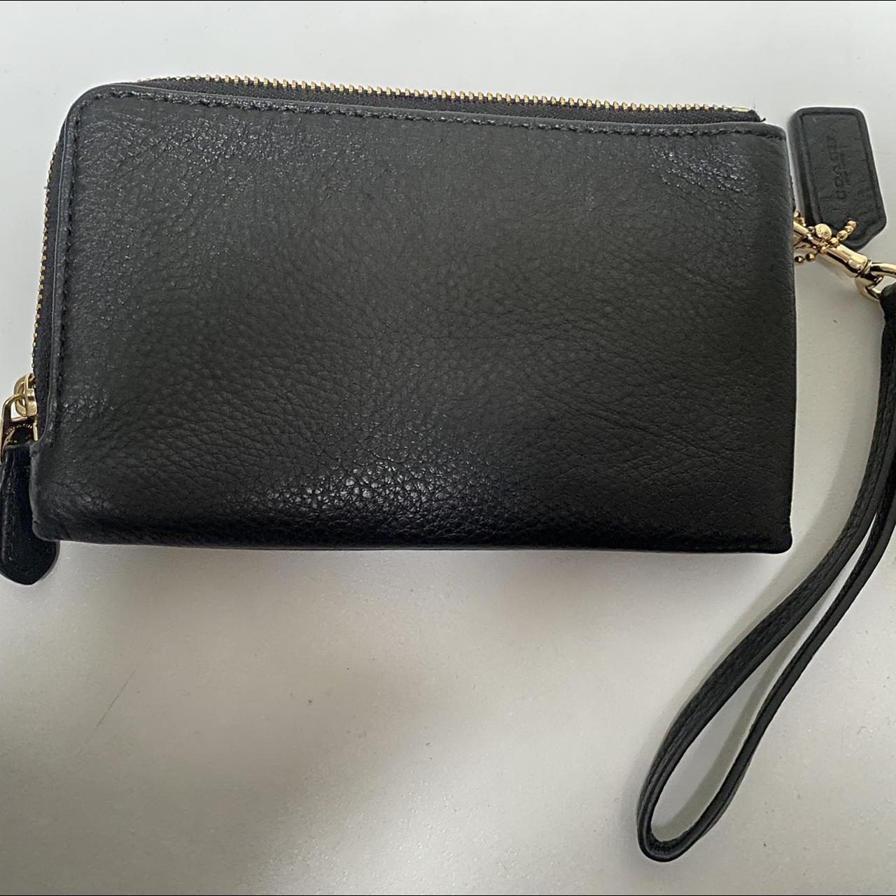 Coach Women's Black and Gold Wallet-purses | Depop